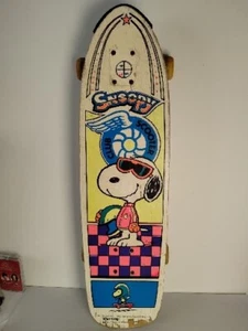 RARE 1965 Peanuts Snoopy Wood Skateboard Scooter Vintage Collectible See Photos - Picture 1 of 13