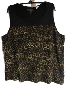 CHICO'S WILD SIDE TIERED TERRA TANK BLACK CHICOS SIZE 3 = 16/18 NWT $79 - Picture 1 of 3