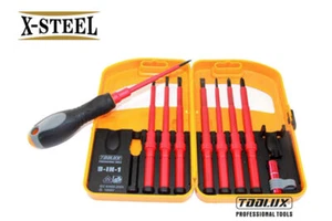 Expert 9-in-1 VDE Insulated IEC 60900 AC1000V Screwdriver Set:Slot Phillip Torch - Picture 1 of 5