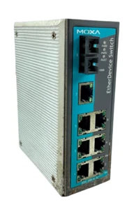 Moxa EDS-308-M-SC Industrial Unmanaged Ethernet Switch 10/100BaseT(X) port 100FX - Picture 1 of 15