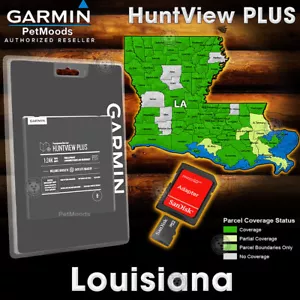 Garmin HuntView PLUS LOUISIANA mappa - MicroSD Birdseye immagini satellitari caccia 24K - Foto 1 di 7