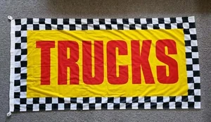 Trucks flag banner automotive car vehicle 88cm x 178cm man cave bar racing  - Bild 1 von 7