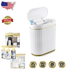 Sleek Touchless Trash Bin, 7L Motion-Sensor Garbage Can for Modern Living Spaces - Picture 1 of 9