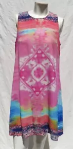 DESIGUAL US women’s M Colorful Tie Dye Paisley Print A Line Sundress Tank Dress - Picture 1 of 5