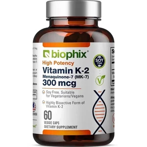 biophix Vitamin K2 MK-7 - 300 mcg 60 Vegetarian Capsules - Picture 1 of 9