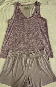 Eddie Bauer Sleepwear Purple Tank Top Shorts Size Medium Soft Cozy Preowned EUC - Picture 1 of 8