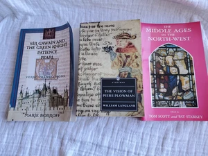 Lot of 3 Medieval Books Sir Gawain Piers Plowman North-West Midlands Boroff PB - Picture 1 of 18