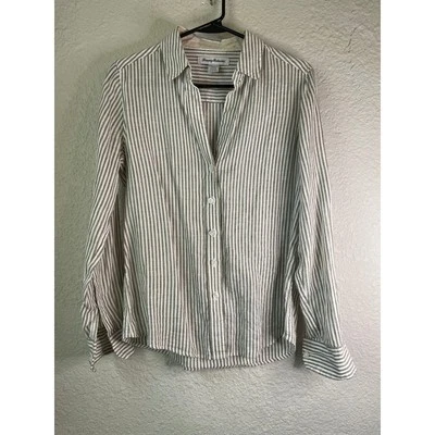 Camisa Tommy Bahama a Rayas con Botones Carrera Informal Top XXS Foto 1 de 4