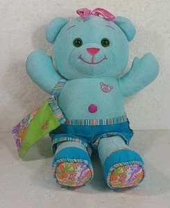 JAKKS Vintage 2005 Doodle Bear Plush Blue Pink Stuffed Teddy Bear - Picture 1 of 4