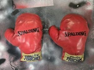 Vintage Spalding Pillow Puncher Soft Red Boxing Gloves 2 Right Hand 12" Fists - Picture 1 of 7
