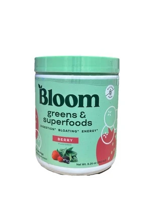 Bloom, Nutrition Greens & Superfoods Powder Berry, 48 porciones, 9,2 OZ, caducidad 3/26 Foto 1 de 4