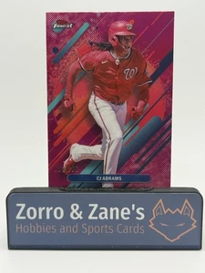 CJ ABRAMS 2025 Topps Finest RARE Magenta Refractor 020/200 Nationals #292 - Picture 1 of 2