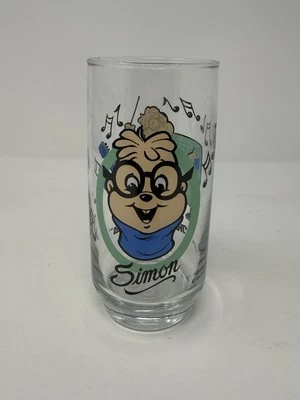 1985 ВИНТАЖНЫЙ ALVIN AND THE CHIPMUNKS КОЛЛЕКЦИОННОЕ СТЕКЛО - SIMON - Изображение 1 из 3