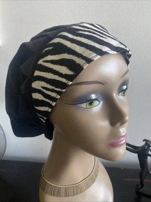 Bouffant medical Scrub Hat Animal Print Zebra - Image 1 of 4
