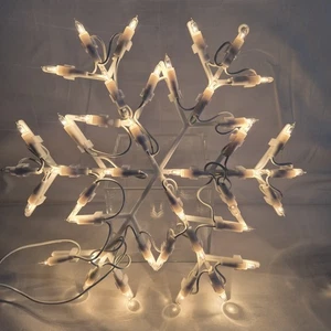 Vintage Woolworths Christmas Lights Snowflake Boxed Indoor Mains 1.5m Cord - Picture 1 of 9