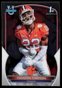 Trenton Simpson 2022 Bowman University Chrome Clemson Tigers - Bild 1 von 2