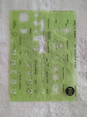 Plantilla de plantilla Berol Rapidesign Leslie Controles símbolos instrumentales Foto 1 de 4