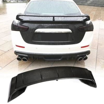 Alerón trasero de fibra de carbono HighKick Wing para Maserati Ghibli Sedán 2014-20 Foto 1 de 4