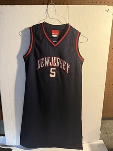 Reebok New Jersey Nets Jason Kidd #5 Jersey Long Womens Small Blue Mavericks - Picture 1 of 5