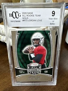 2020 Sage Jordan Love Gold All Rookie Team RC #RT3 BCCG 9 Packers (61) - Bild 1 von 2