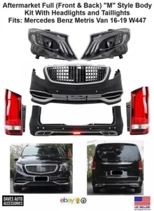 Aftermarket Body Kit for Mercedes Benz Metris Van 16-19 Vito W447 to 2020+ Style - Picture 1 of 7