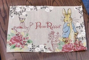 Japan Marushin Peter Rabbit Brilliant Flowers Gobelin Woven Placemat Mat Rug - Picture 1 of 2