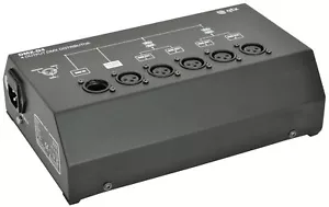 QTX 4 WEGE DMX BOOSTER/VERTEILER MIT 3 PIN XLR, 1 EINGANG, 4 AUSGANG & LOOP THROUGH - Bild 1 von 1