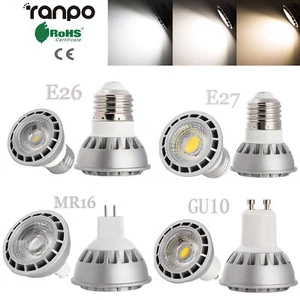 Dimmable LED Bulb Spotlight 15W E26 E27 GU10 MR16 COB Light Lamp Ultra Bright - Picture 1 of 16