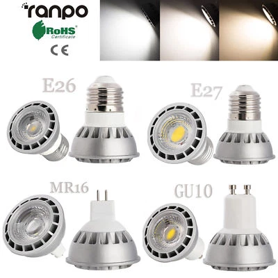 Dimmable LED Bulb Spotlight 15W E26 E27 GU10 MR16 COB Light Lamp Ultra Bright - Image 1 of 4