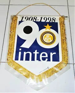 Gagliardetto INTER 90 anniversario 1908-1998 Pennant football Calcio Triplete - Foto 1 di 2