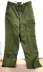 Vtg M-1951 Wool Green Olive Field Trousers PANTS Army Medium Long 31-35 X 33 - Picture 1 of 10