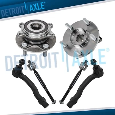 Front Wheel Hub Bearings + Inner Outer Tie Rods for 2014 2015-2018 Mazda 3 Sport - Image 1 of 4