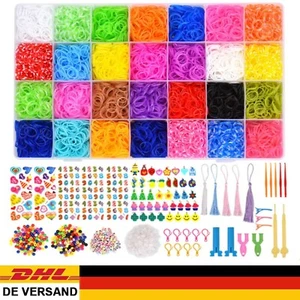 DIY LOOM BÄNDER GUMMIBÄNDER STARTER SET FÜR-ARMBÄNDER LOOPS GUMMIS LOOM BÄNDER - Bild 1 von 10