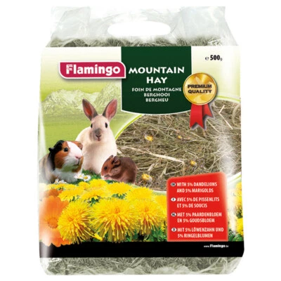 Karlie Flamingo Bergheu mit Löwenzahn 500 g, UVP 3,29 EUR, NEU - Bild 1 von 2