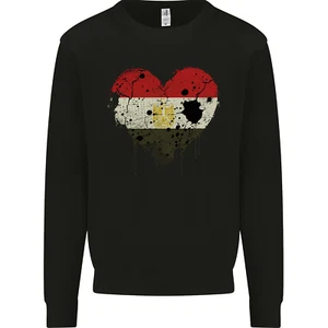 Love Egypt Flag Egyptian Day Football Mens Sweatshirt Jumper - Picture 1 of 3