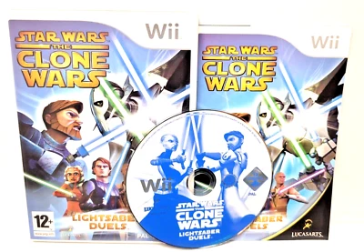 Star Wars The Clone Wars Lightsaber Duels Nintendo Wii PAL UK KIDS MULTIPLAYER - Image 1 of 4