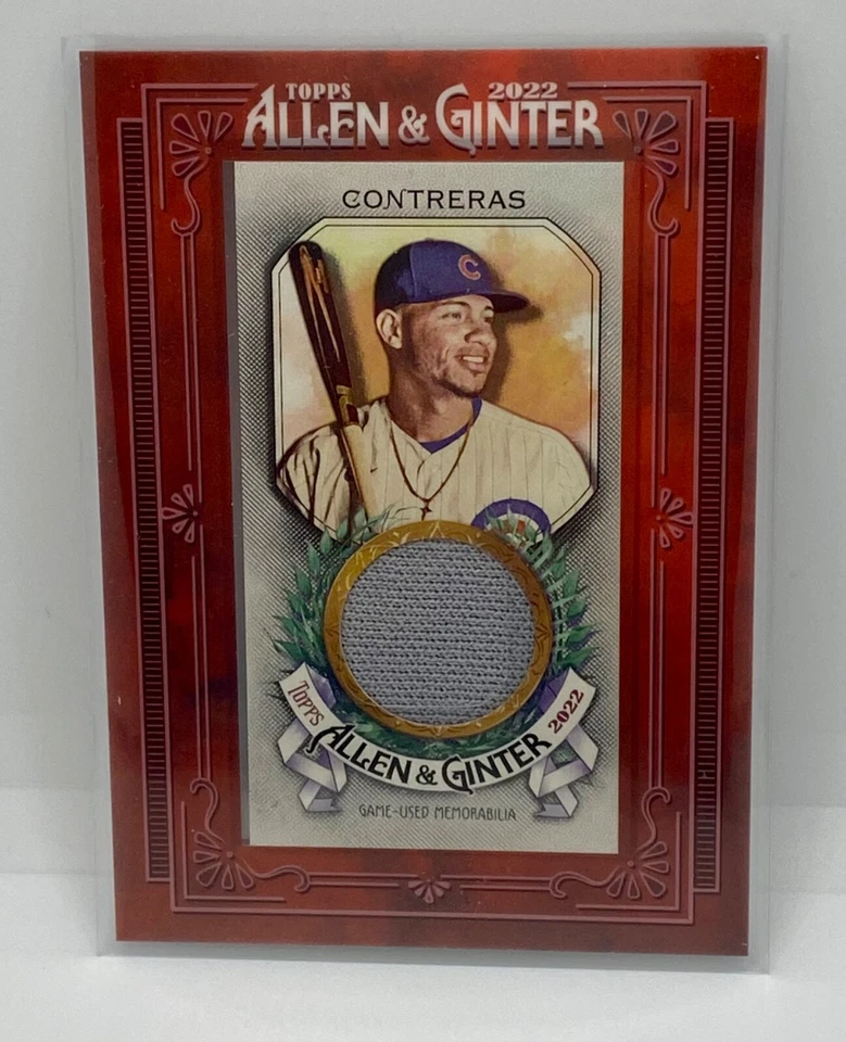 2022 Topps Allen & Ginter WILLSON CONTRERAS Mini Framed Relic MFR-WC Game Used - Image 1 of 1
