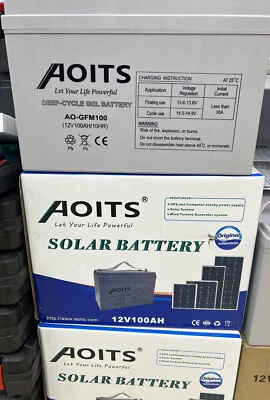 BATTERIA 120AH 12V DEEP CYCLE GEL PANNELLI ENERGIA SOLARE NAUTICA CAMPER AMP - Immagine 1 di 3