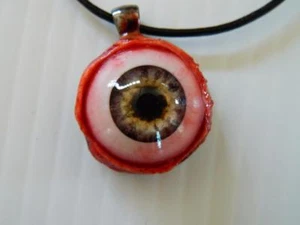 Halloween Horror Prop - EYEBALL Pendant for costume or cos play! (Infectd Gray) - Picture 1 of 1