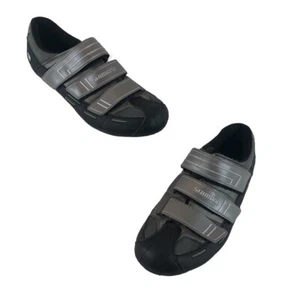 EUC Shimano Men's EU 43 US 9 Silver RT50 Hook and Loop Cycling Shoes Cleats - Picture 1 of 13