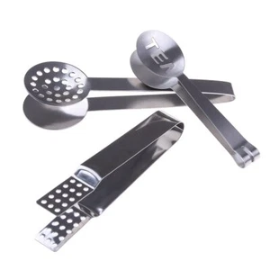 3 Pcs Stainless Steel Tea Bag Tongs Teabag Squeezer Strainer Holder Grip Metal S - Picture 1 of 9