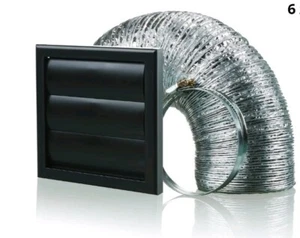 Cooker Hood Duct Gravity Wall Shutter Vent Kit Fan Extractor Tumble ,, 6" - Picture 1 of 1