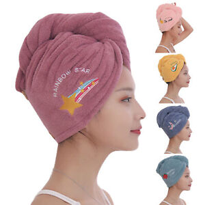 Microfibre Magic Hair Fast Drying Dryer Turban Dry Towel Bath Wrap Hat Quick Cap