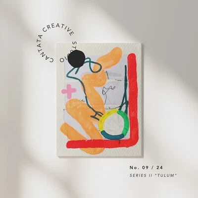 Arte Collage Abstracto Original - Estética Urbana - Arte de Pared Vibrante - Hecho a Mano Foto 1 de 4