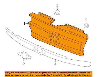 Chevrolet GM OEM 02-07 Trailblazer-Grille Grill 89044659 - Image 1 of 2