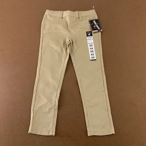 Beverly Hills Polo Club Girls 6X Khaki Super Stretch Uniform Skinny Pant NWT - Picture 1 of 7