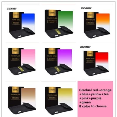 ZOMEI Square Gradual color Filter Red/blue for cokin Z-PRO For Nikon Canon Sony - Image 1 of 4