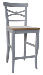Barstuhl Barhocker Tresenhocker Holz Buche Massiv grau Sitz-holz H-67 cm *FB011 - Bild 1 von 2