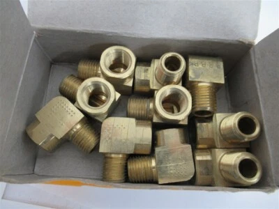 Parker X2202PA-4-4, 1/4" Latón 90° Codo de Calle Extruido (PK 10) Foto 1 de 2