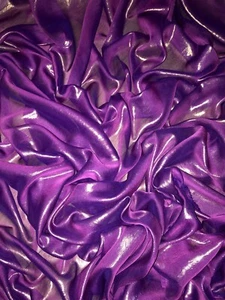 Tessuto abito chiffon 1 mtr bicolore fucsia scuro scintillante..58” largo (147cm) - Foto 1 di 2